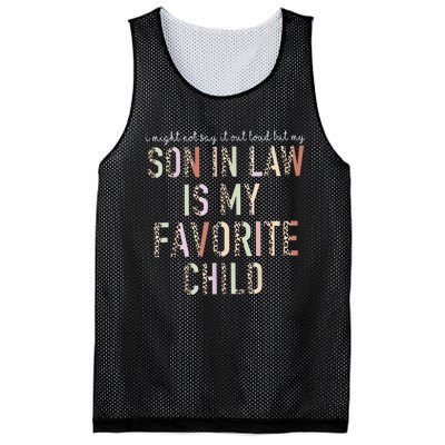 My Son In Law Is My Favorite Child Mother In Law Leopard Mesh Reversible Basketball Jersey Tank