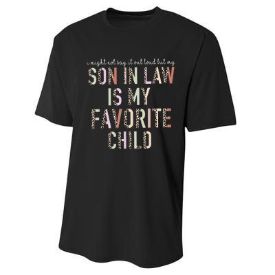 My Son In Law Is My Favorite Child Mother In Law Leopard Performance Sprint T-Shirt