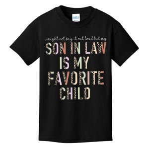 My Son In Law Is My Favorite Child Mother In Law Leopard Kids T-Shirt