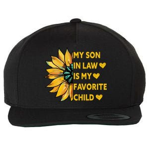 My Son In Law Is My Favorite Child Family Sunflower Design Wool Snapback Cap