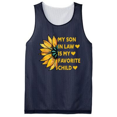 My Son In Law Is My Favorite Child Family Sunflower Design Mesh Reversible Basketball Jersey Tank