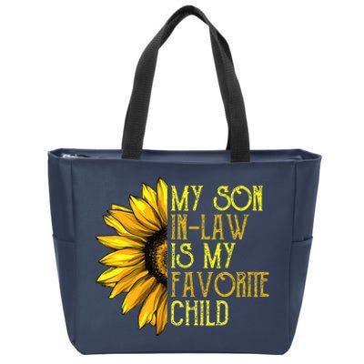 My Son In Law Is My Favorite Child Funny Sunflower Zip Tote Bag