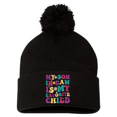 My SonInLaw Is My Favorite Child Funny Mom Pom Pom 12in Knit Beanie