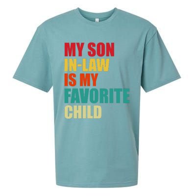 My Son In Law Is My Favorite Child Family Matching Dad Mom Sueded Cloud Jersey T-Shirt