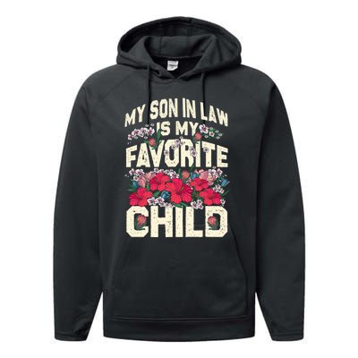 My Son In Law Is My Favorite Child Funny Family Humor Retro Performance Fleece Hoodie