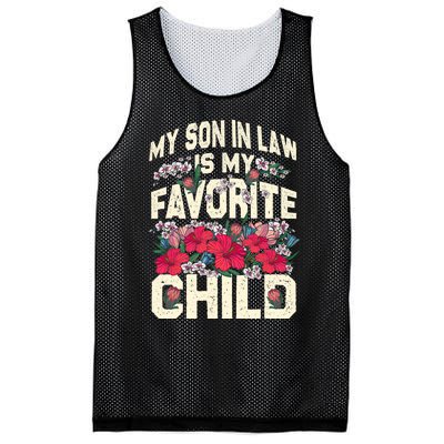 My Son In Law Is My Favorite Child Funny Family Humor Retro Mesh Reversible Basketball Jersey Tank