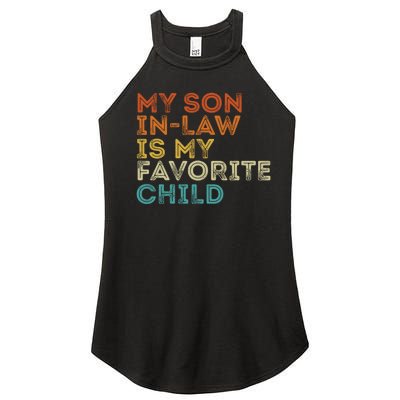 My Son In Law Is My Favorite Child Funny Retro Vintage Women's Perfect Tri Rocker Tank