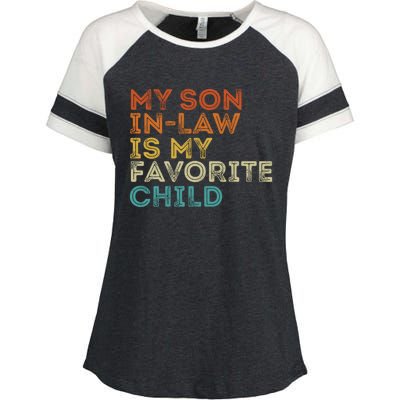 My Son In Law Is My Favorite Child Funny Retro Vintage Enza Ladies Jersey Colorblock Tee