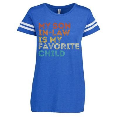 My Son In Law Is My Favorite Child Funny Retro Vintage Enza Ladies Jersey Football T-Shirt