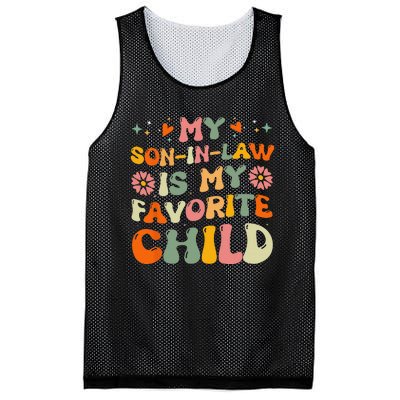 My Son In Law Is My Favorite Child Funny Family Humor Groovy Mesh Reversible Basketball Jersey Tank