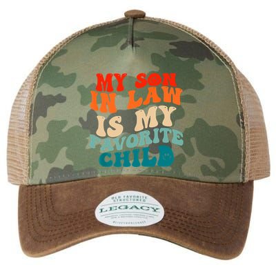 My Son In Law Is My Favorite Child Funny Family Humor Groovy Legacy Tie Dye Trucker Hat
