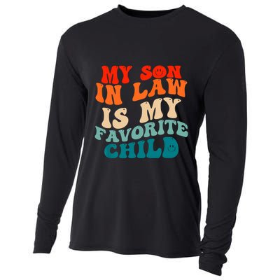 My Son In Law Is My Favorite Child Funny Family Humor Groovy Cooling Performance Long Sleeve Crew