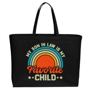 My Son In Law Is My Favorite Child Funny Family Humor Retro Cotton Canvas Jumbo Tote