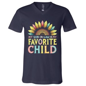 My Son In Law Is My Favorite Child Funny Sunflower V-Neck T-Shirt