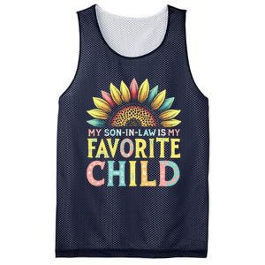 My Son In Law Is My Favorite Child Funny Sunflower Mesh Reversible Basketball Jersey Tank