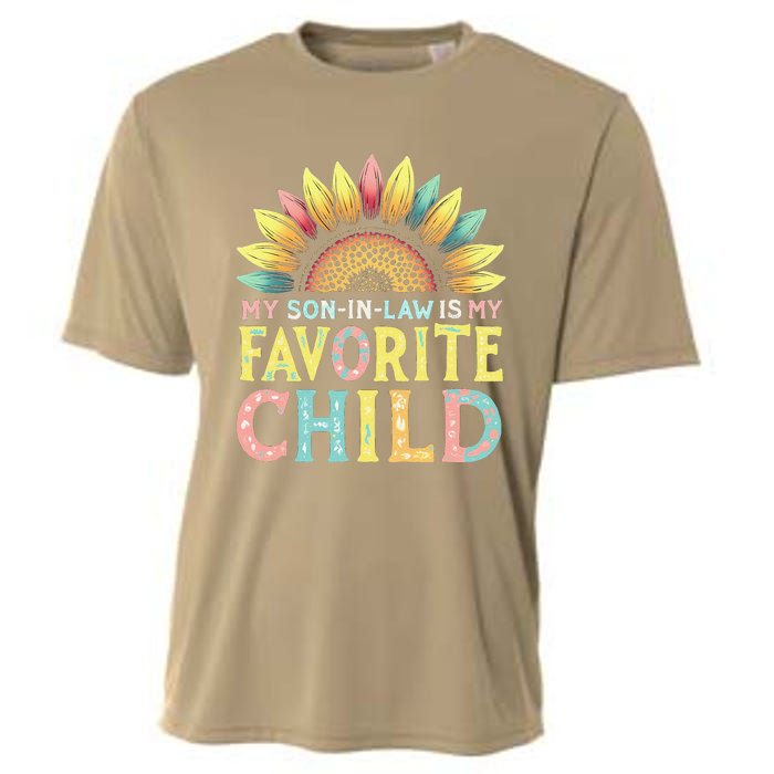 My Son In Law Is My Favorite Child Funny Sunflower Cooling Performance Crew T-Shirt