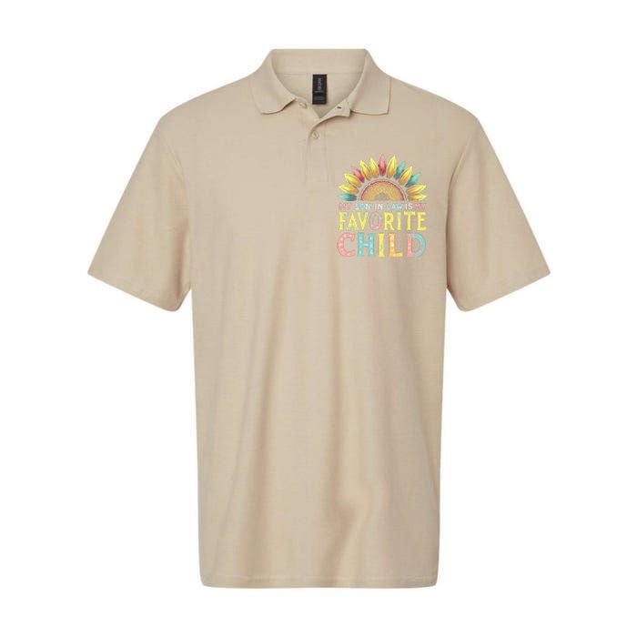 My Son In Law Is My Favorite Child Funny Sunflower Softstyle Adult Sport Polo