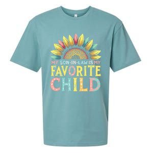 My Son In Law Is My Favorite Child Funny Sunflower Sueded Cloud Jersey T-Shirt