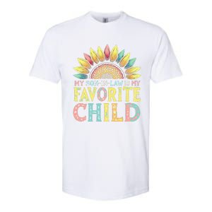 My Son In Law Is My Favorite Child Funny Sunflower Softstyle CVC T-Shirt