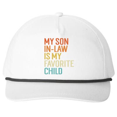 My Son In Law Is My Favorite Child Funny Family Humor Retro Snapback Five-Panel Rope Hat