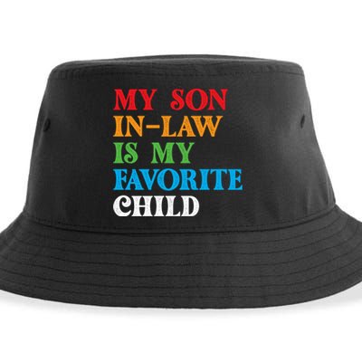 My Son In Law Is My Favorite Child Funny Family Humor Retro Sustainable Bucket Hat