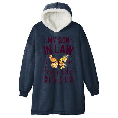 My SoninLaw Is My Favorite Child: Funny Family Merch Hooded Wearable Blanket