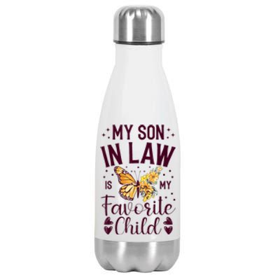 My SoninLaw Is My Favorite Child: Funny Family Merch Stainless Steel Insulated Water Bottle