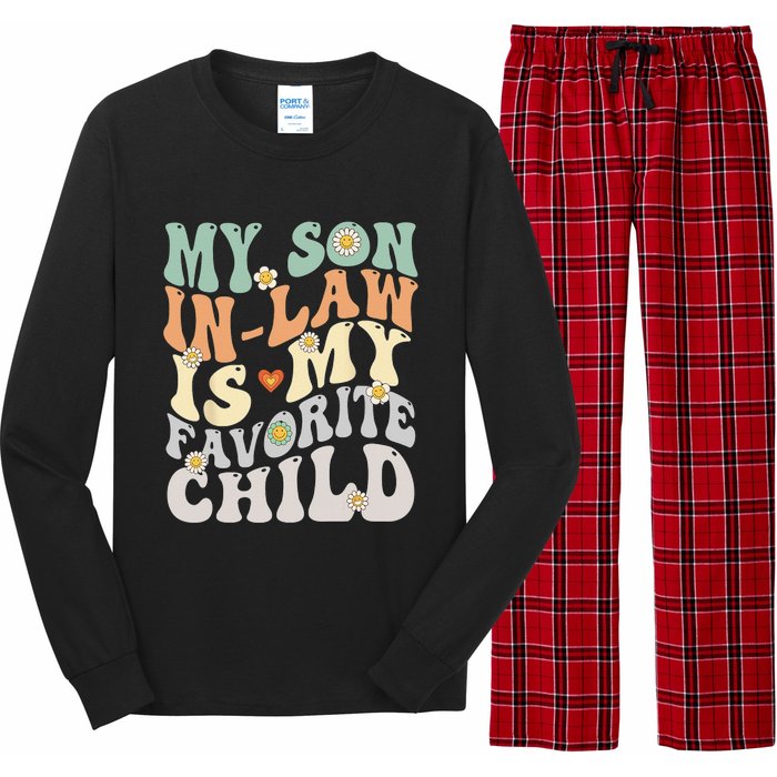 My Son In Law Is My Favorite Child Funny Retro Vintage Long Sleeve Pajama Set