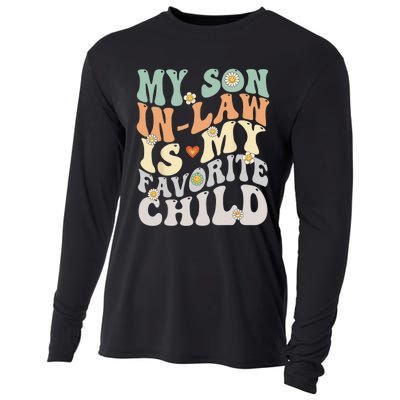 My Son In Law Is My Favorite Child Funny Retro Vintage Cooling Performance Long Sleeve Crew