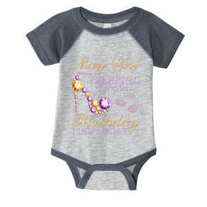 May Stepping Into My Birthday Like A Boss Birthday Infant Baby Jersey Bodysuit