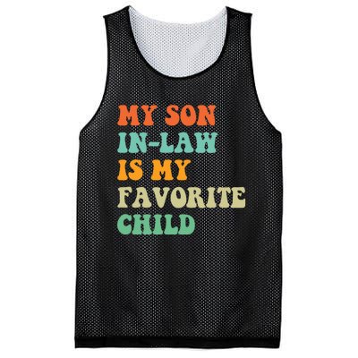 My Son In Law Is My Favorite Child Funny Family Humor Retro Mesh Reversible Basketball Jersey Tank