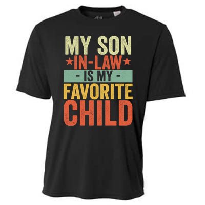 My Son In Law Is My Favorite Child Funny Retro Vintage Cooling Performance Crew T-Shirt