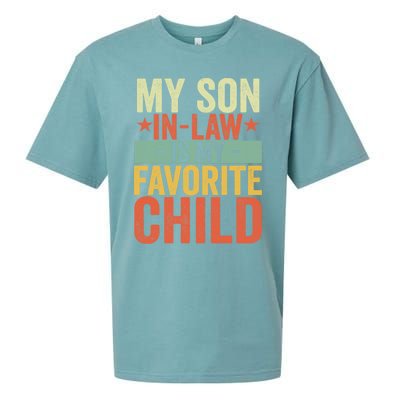 My Son In Law Is My Favorite Child Funny Retro Vintage Sueded Cloud Jersey T-Shirt