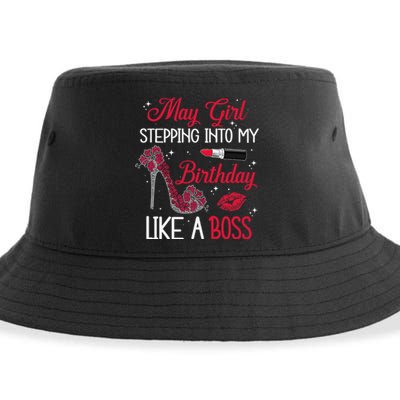 May Stepping Into My Birthday Like A Boss Shoes Gifts Sustainable Bucket Hat