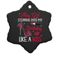 May Stepping Into My Birthday Like A Boss Shoes Gifts Ceramic Star Ornament