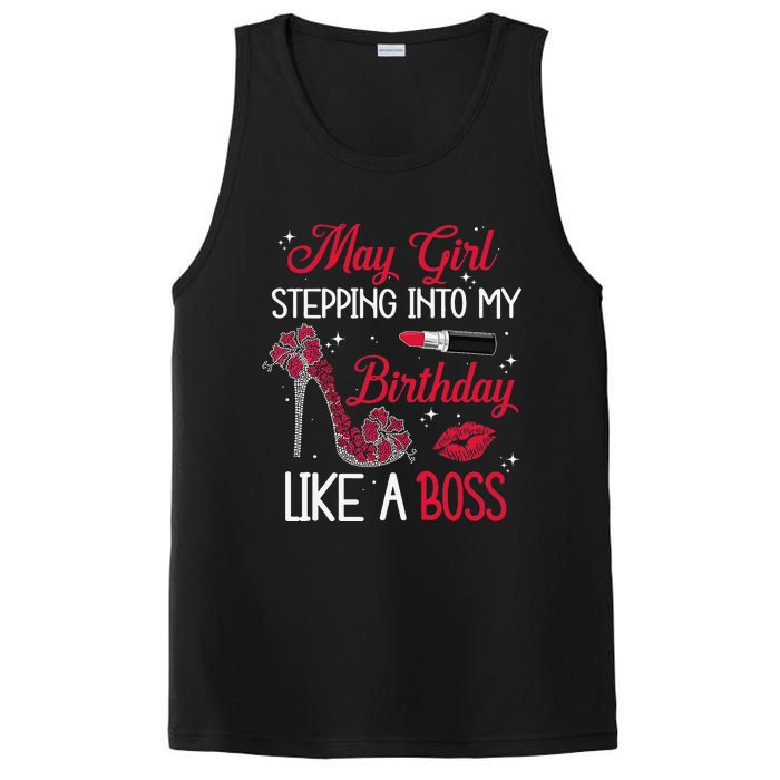 May Stepping Into My Birthday Like A Boss Shoes Gifts PosiCharge Competitor Tank