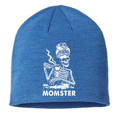 Momster Skeleton Ing Coffee Skeleton Lazy Diy Halloween Gift Sustainable Beanie