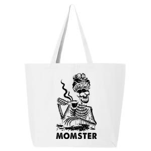 Momster Skeleton Ing Coffee Skeleton Lazy Diy Halloween Gift 25L Jumbo Tote