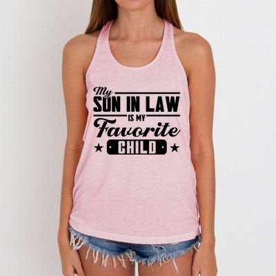 My Son In Law Is My Favorite Family Meaningful Gift Women's Knotted Racerback Tank