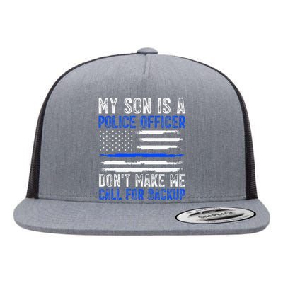 My Son Is A Police Officer Flat Bill Trucker Hat