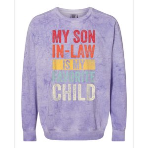 My Son In Law Is My Favorite Child Funny Saying Retro Colorblast Crewneck Sweatshirt