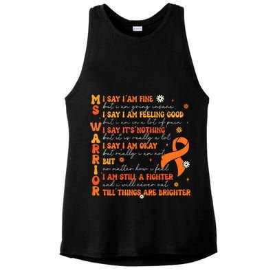 Multiple Sclerosis I Say IM Fine Ladies PosiCharge Tri-Blend Wicking Tank