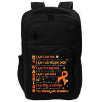 Multiple Sclerosis I Say IM Fine Impact Tech Backpack
