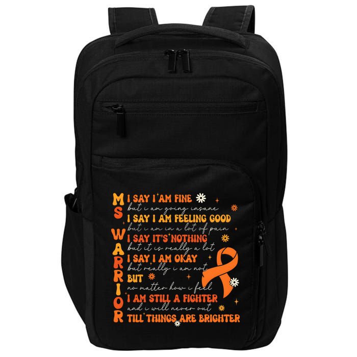 Multiple Sclerosis I Say IM Fine Impact Tech Backpack