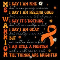 Multiple Sclerosis I Say IM Fine Daily Commute Backpack