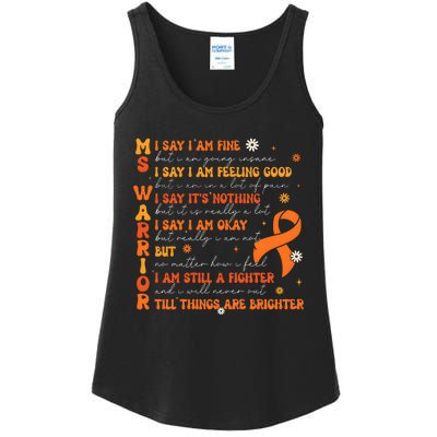 Multiple Sclerosis I Say IM Fine Ladies Essential Tank