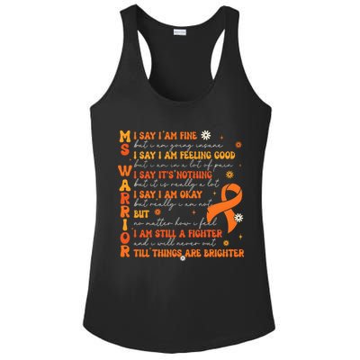 Multiple Sclerosis I Say IM Fine Ladies PosiCharge Competitor Racerback Tank