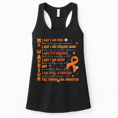 Multiple Sclerosis I Say IM Fine Womens Tank Top