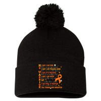 Multiple Sclerosis I Say IM Fine Pom Pom 12in Knit Beanie