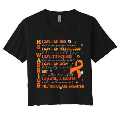 Multiple Sclerosis I Say IM Fine Crop Top